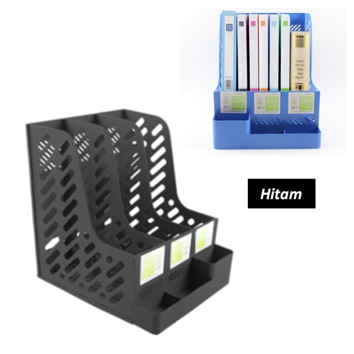 

File-Box- C4 Rak Dokumen A4 Plastic File Holder - Hitam -Box-File.