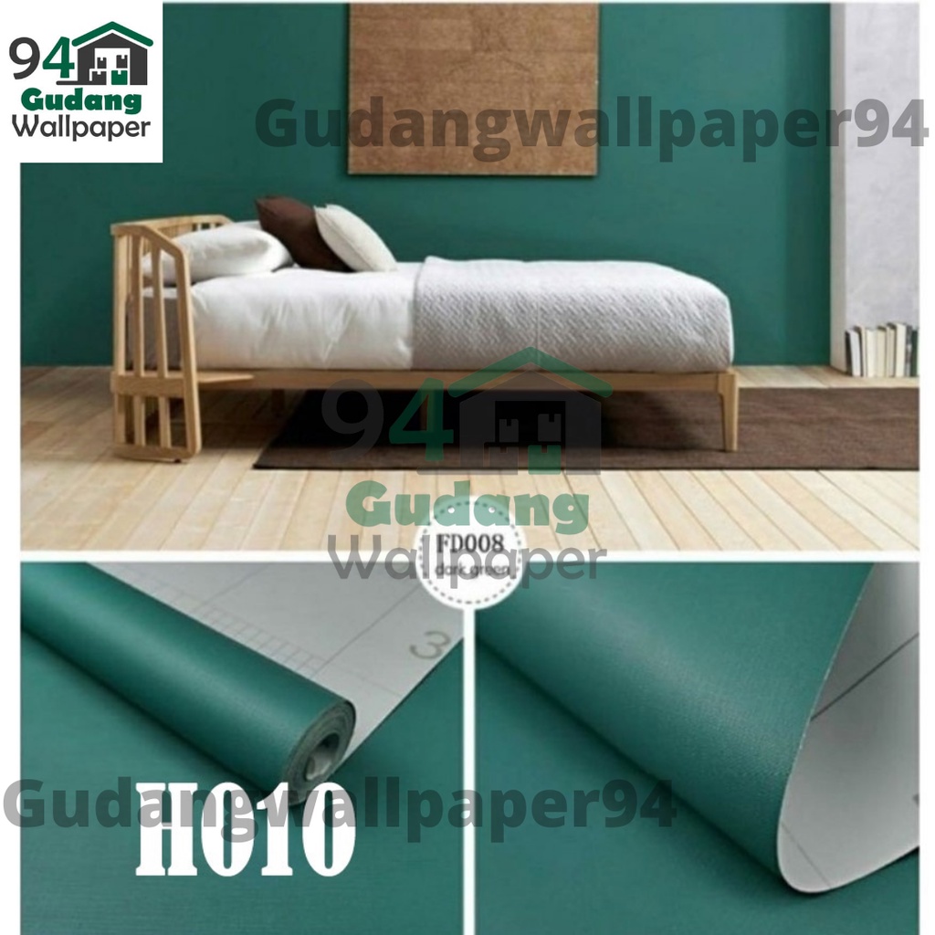 Gudang Wallpaper Stiker Dinding Bahan PVC Anti Air / Wallpaper dinding Polos H010 Bahan PVC Premium Anti Air