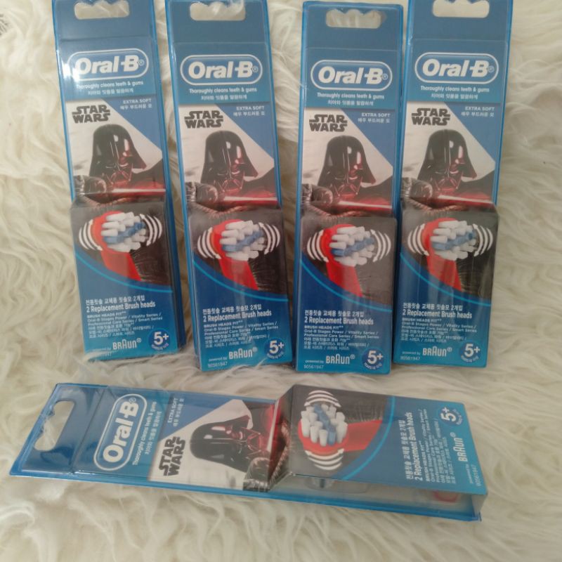 Oral B Head Refill Kids toothbrush Star Wars Starwars, Frozen, Spiderman, Kepala sikat gigi anak anak