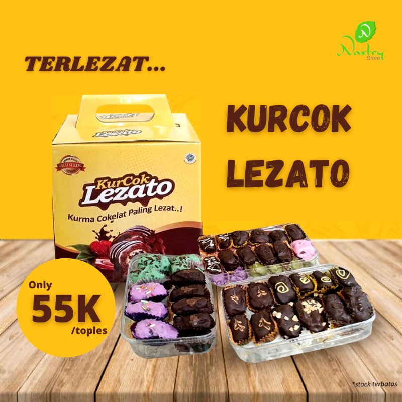 Kurcok Lezato Kurma Coklat Cokelat Terlezat - Snack Coklat Toples - Parcel Kue Nastar