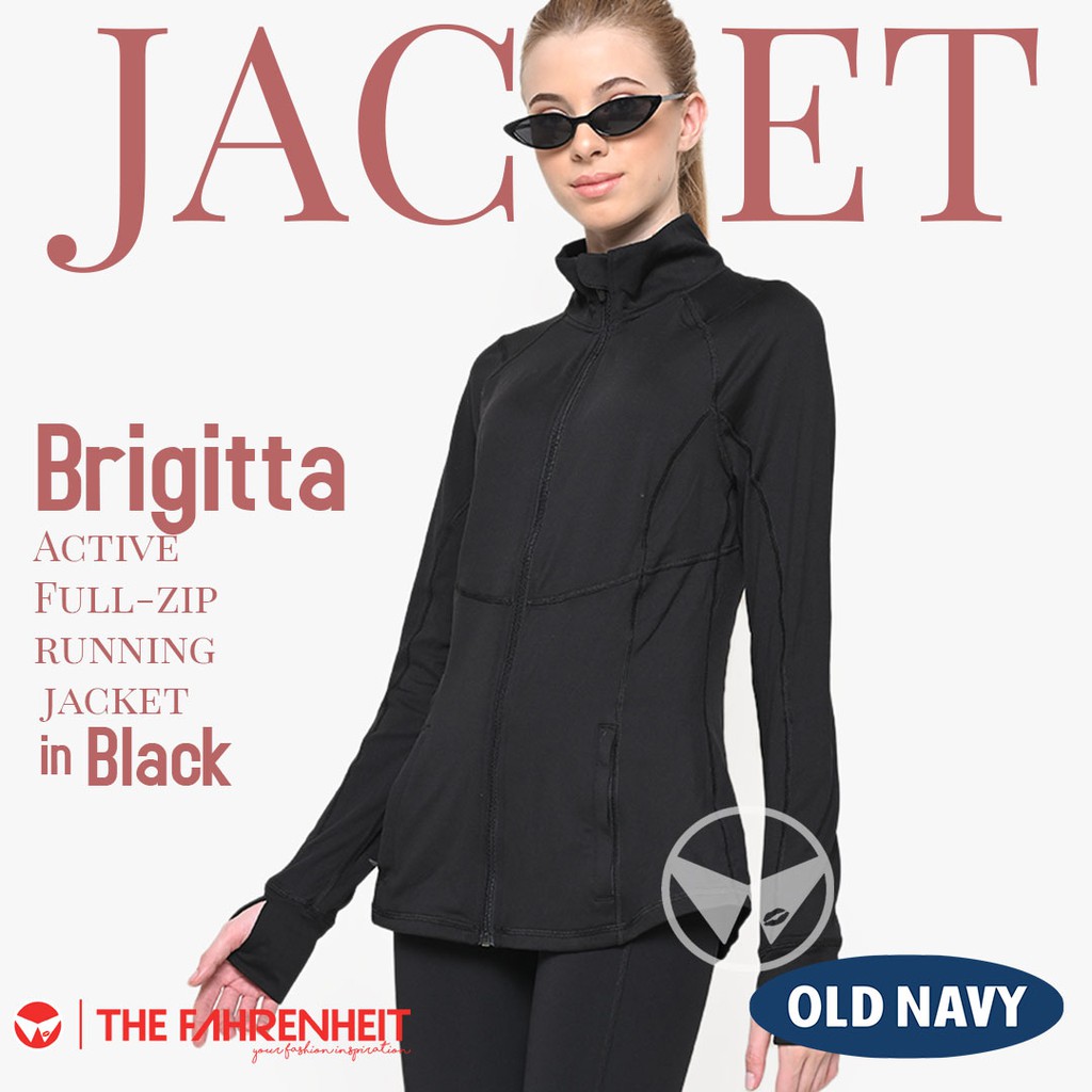 The-Fahrenheit Brigitta Old Navy Active Full-zip running jacket - Black