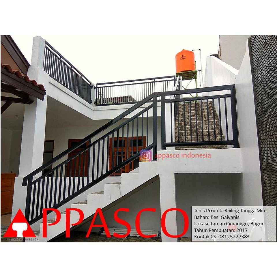 Railing Tangga Minimalis Galvalum di Taman Cimanggu Bogor | Shopee