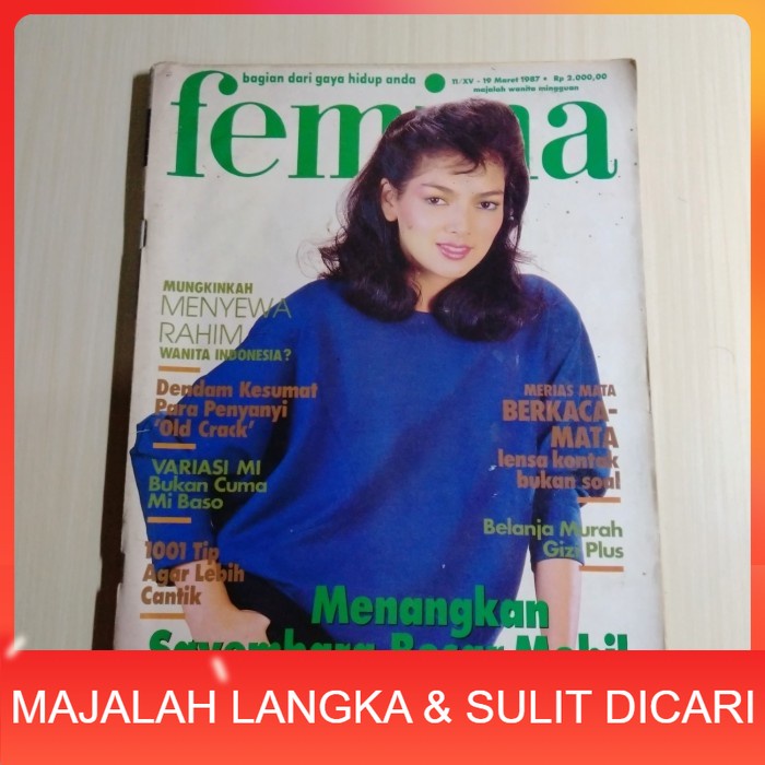 Majalah FEMINA No.11 Mar 1987 IDA IASHA (RARE ITEM) Langka