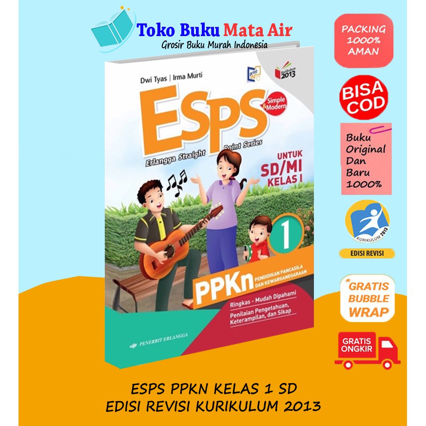 BEST SELLER ESPS PPKN 1 UNTUK SD/MI KELAS I ( K13N ) ERLANGGA