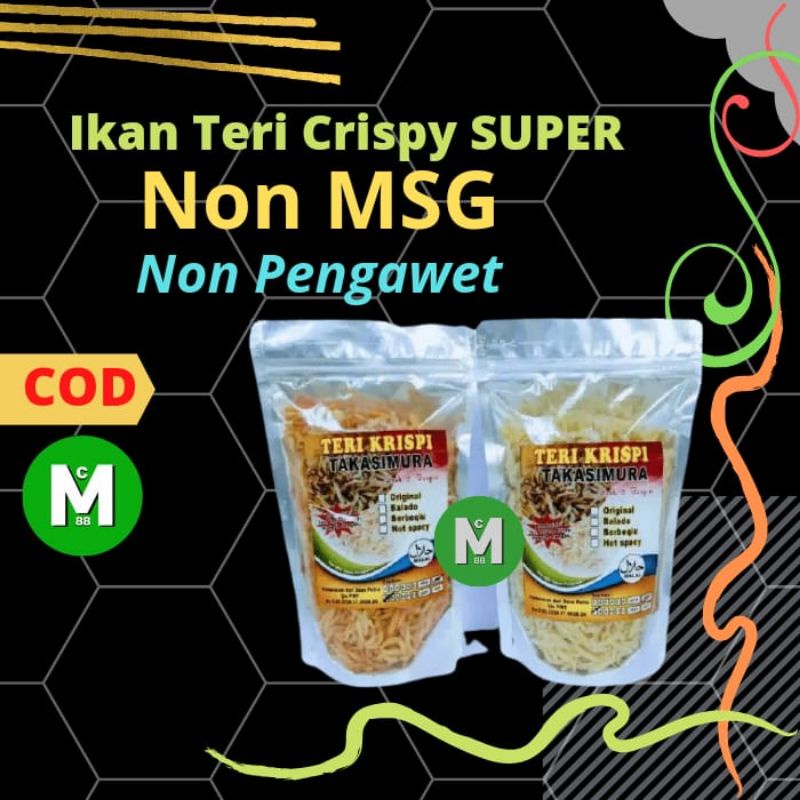 

Teri Crispy Super Netto 100 Gram Crunchy Kualitas Ekspor | camilan khas madura Non MSG non Pengawet