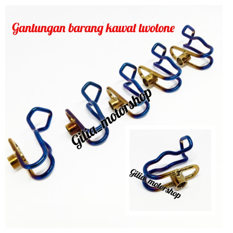 gantungan barang twotone kawat modifikasi gantungan barang 2tone cantolan barang variasi motor