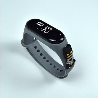 Jam Tangan Anak LED Digital display Elektronik Motif karakter kartun Lucu Murah-Batman Abu