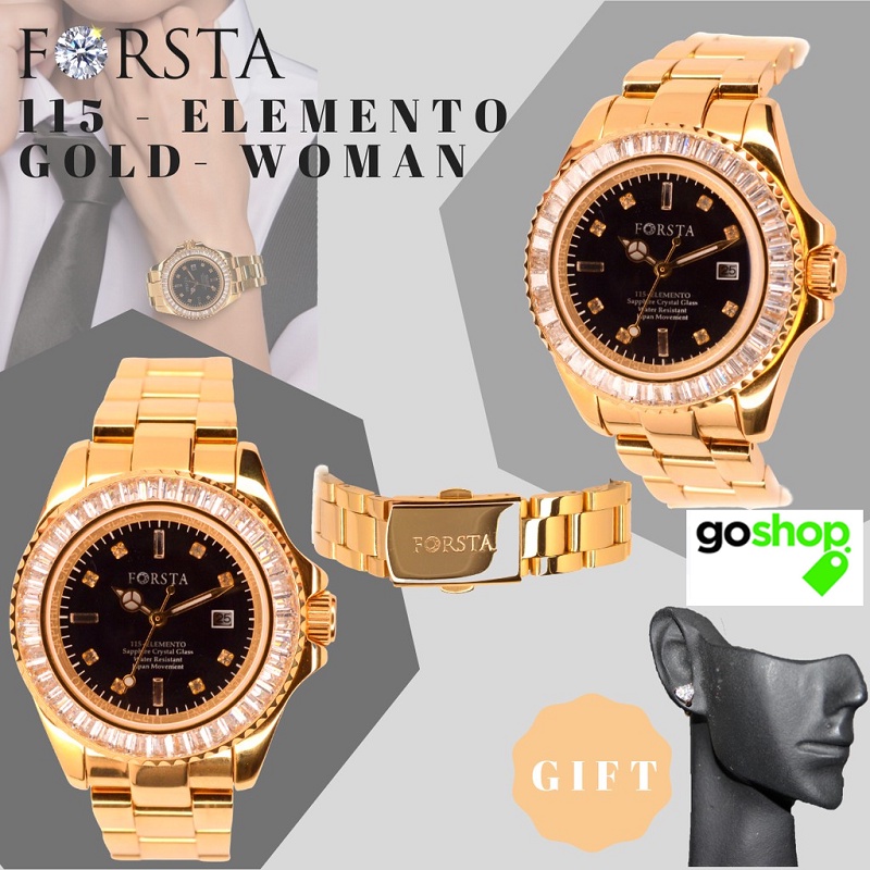 Forsta 115 Elemento Silver / Gold Wanita - Jam Tangan Kesehatan
