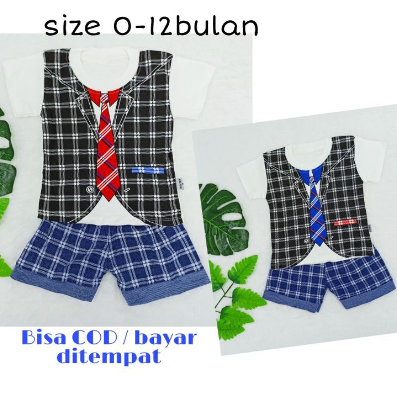 SS#352 Setelan Anak Laki laki Size 0-1 Tahun / Set Baju Anak Cowok / Pakaian Bayi Laki-laki