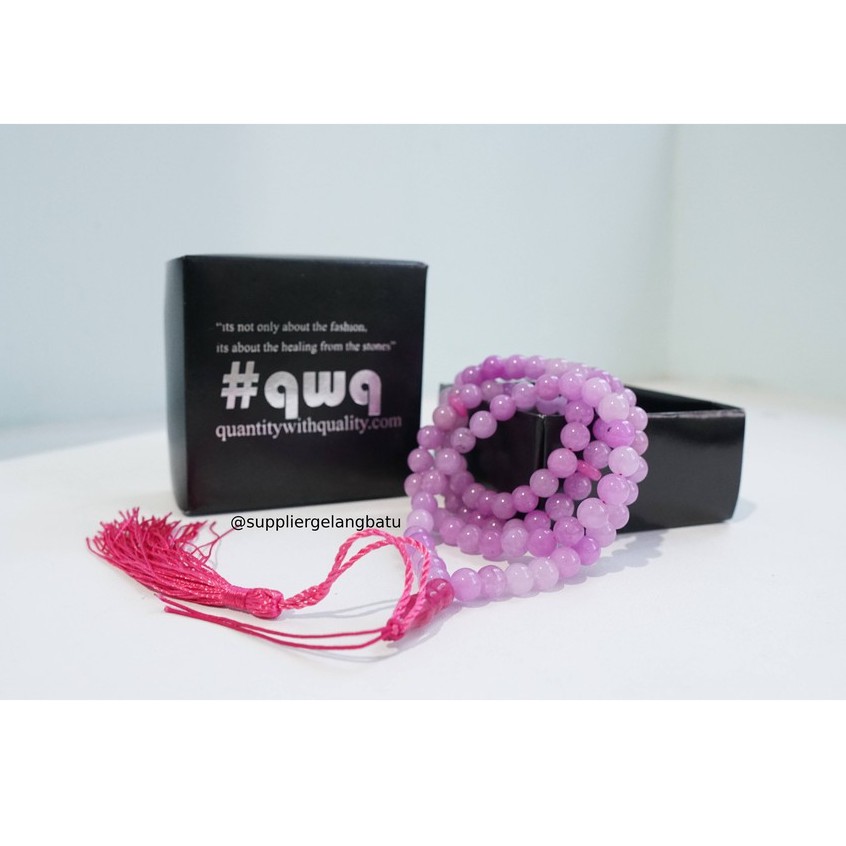 tasbih batu KECUBUNG MUDA 8mm 99 butir premium tasbeh agatis alam akik