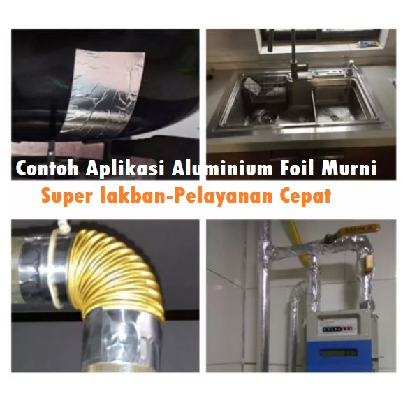 Lakban Alumunium Foil Tambal Panci Knalpot Radiator Bocor Duct AC dan Bahan Metal Lainnya