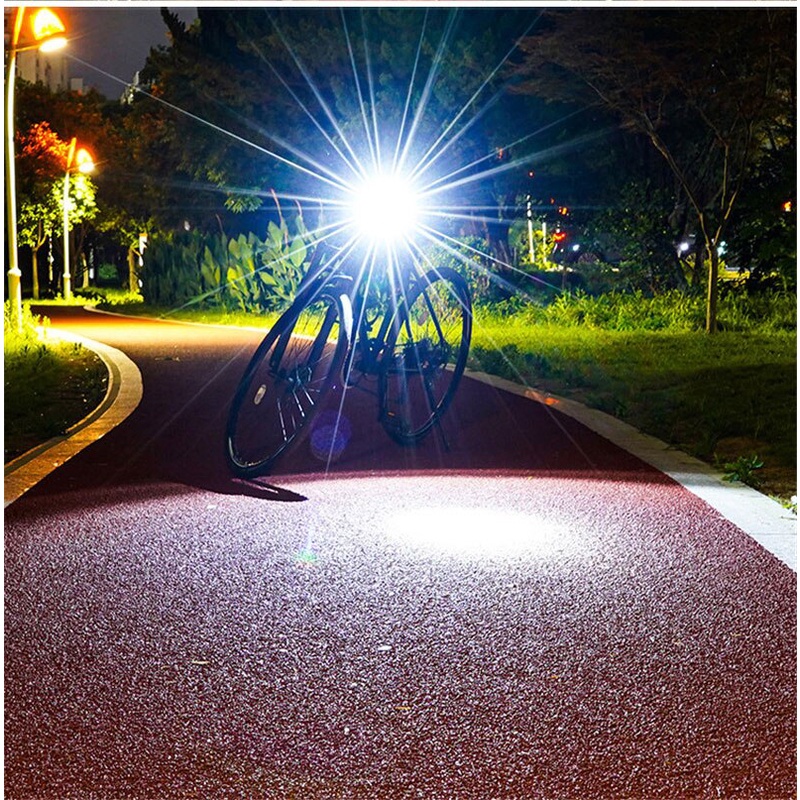 Waterproof Bicycle Front Light LED Taillight Aluminum Alloy ABS Safety Cycling Rear Light