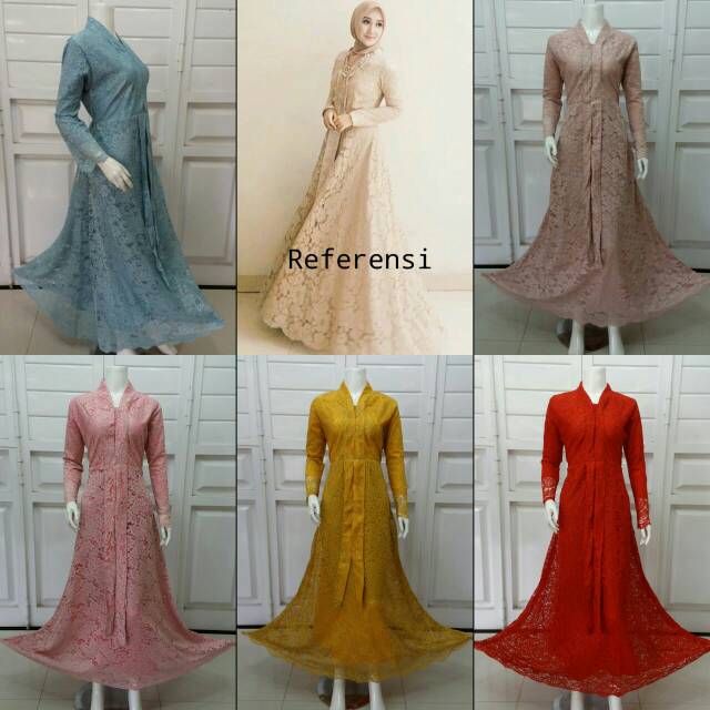 Gamis Brokat Ala Dian Pelangi Real Pict