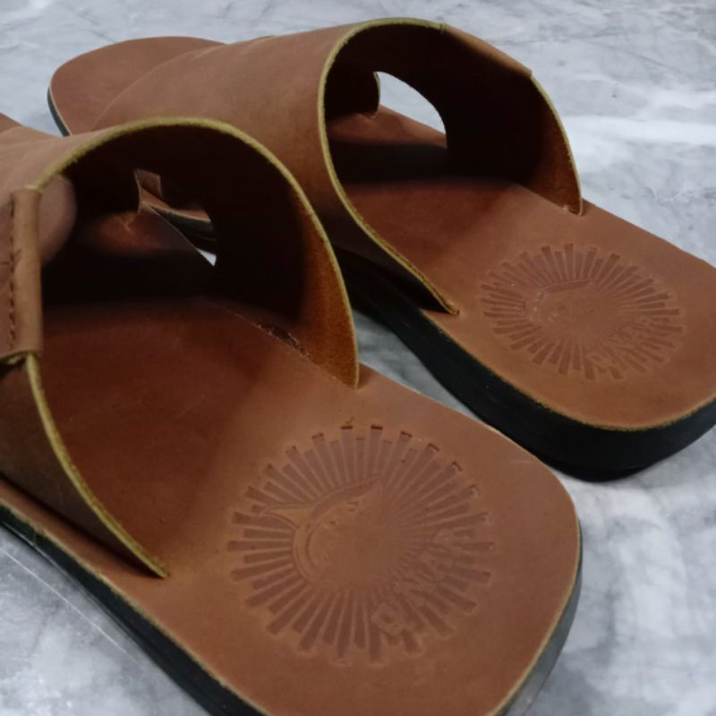 Sandal kokop pria kulit asli 100% Sol karwt tpr tidaj licin