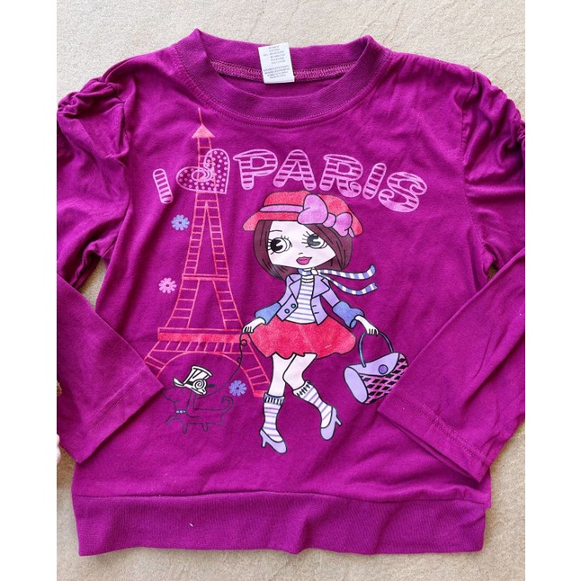 Print Paris Long Sleeve Tshirt Kids