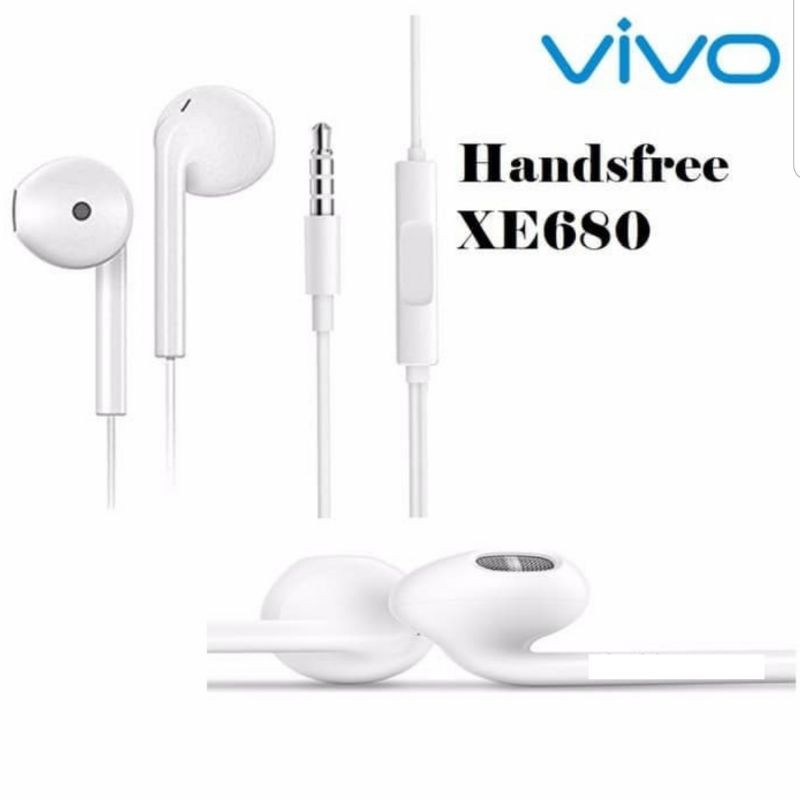 Headset Earphone Vivo ORIGINAL 100% XE680 Non Karet