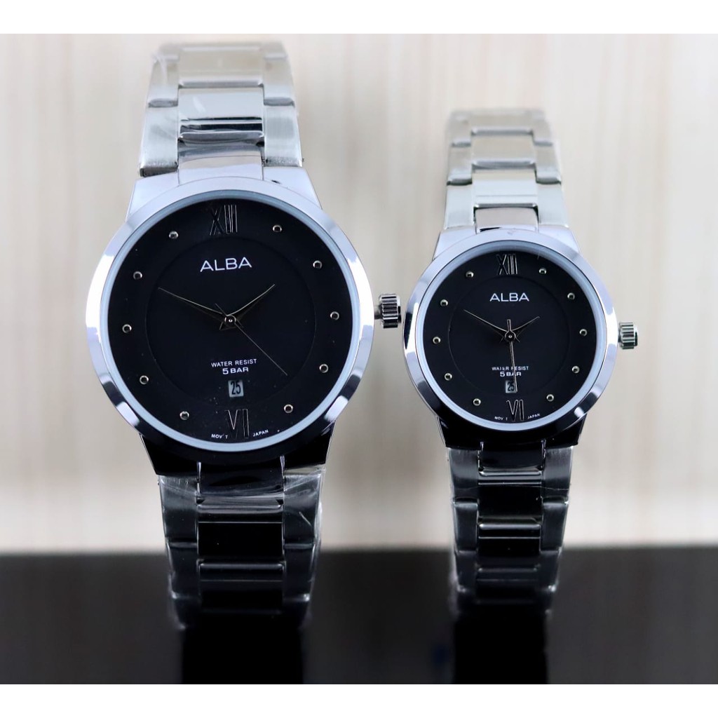 Jam Tangan COUPLE Analog Stainless Steel Alba