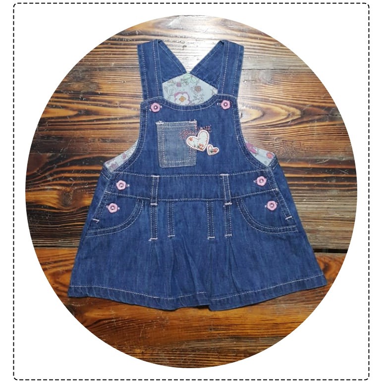 Overall Rok Dress Jeans Anak Bayi Perempuan/ Overall Denim Import 6