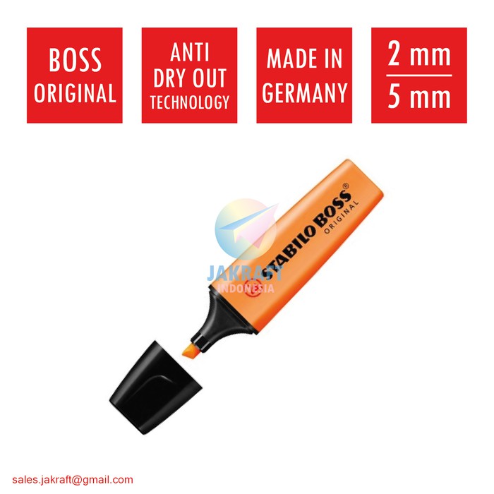 

Highlighter STABILO Boss ORIGINAL Orange 70/54 Made in Germany