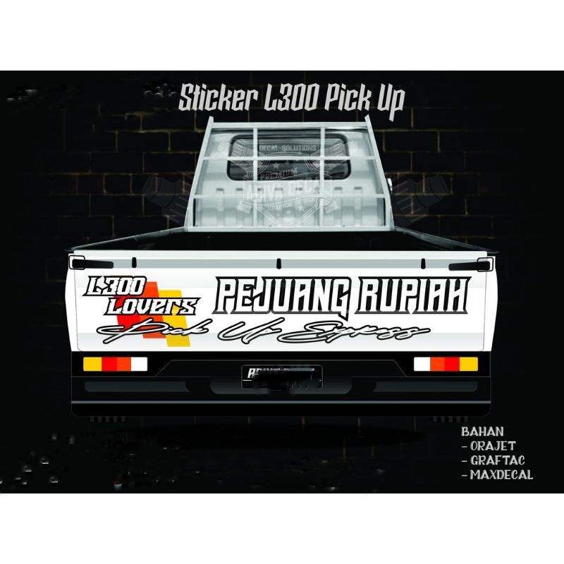 Ad Stiker Mobil stiker cutting mobil pick up L300 bisa Custom nama