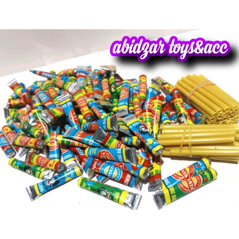 balon tiup odol isi (100 pcs) / pelembung balon merek tatata/balon odol 777/maianan anak /koleksi/gr