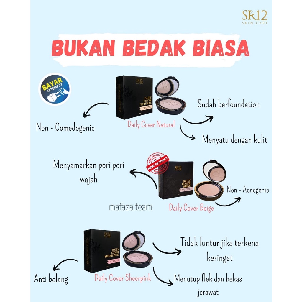 BEDAK PADAT SR12 - COMPACT POWDER - BEDAK GLOWING TAHAN LAMA ANTI AIR