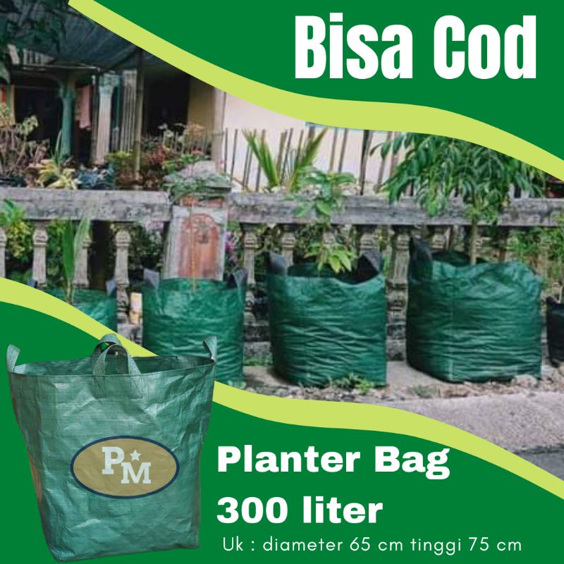 Planter Bag 300 Liter Pot Tanaman Tabulampot - Hijau