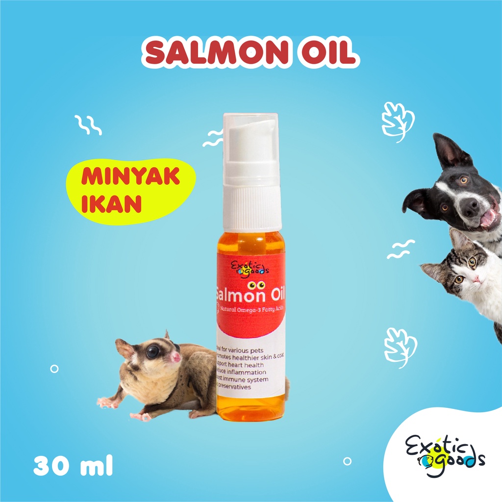 MINYAK IKAN SALMON / FISH OIL 30ml SUGAR GLIDER LANDAK HAMSTER BURUNG