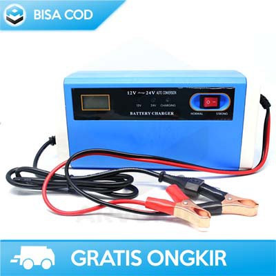 CAS AKI MOBIL DAN MOTOR TAFFWARE ORIGINAL UD21 FAST CHARGER 24 V 10A