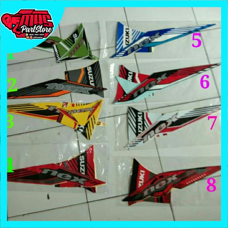 (COD) striping suzuki nex 2014 sticker motor nex 2014 list bodi motor terlaris termurah