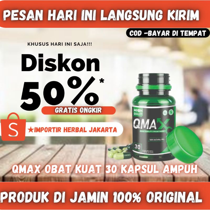 QMAX Original Asli herbal alami obat Tambah Besar P permanen