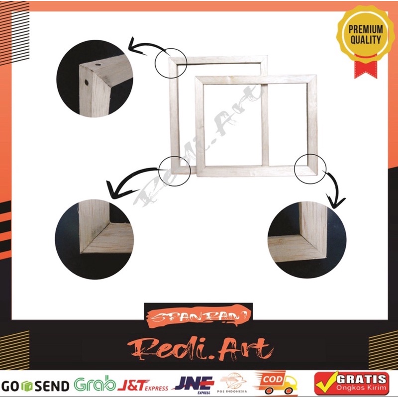 

Bingkai kanvas lukis spanram kayu 50x40 berkualitas / terlaris