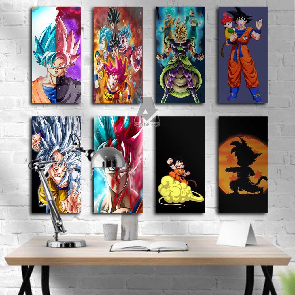 Hiasan dinding DRAGON BALL Hiasan Kamar Poster Kayu Pajangan Rumah/ dekorasi dinding / Walldecor