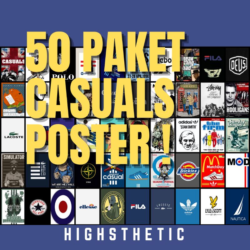 PAKET 50 PCS POSTER CASUAL | POSTER CASUAL FOOTBALL | POSTER DINDING | POSTER BAND POSTER AESTHETIC
