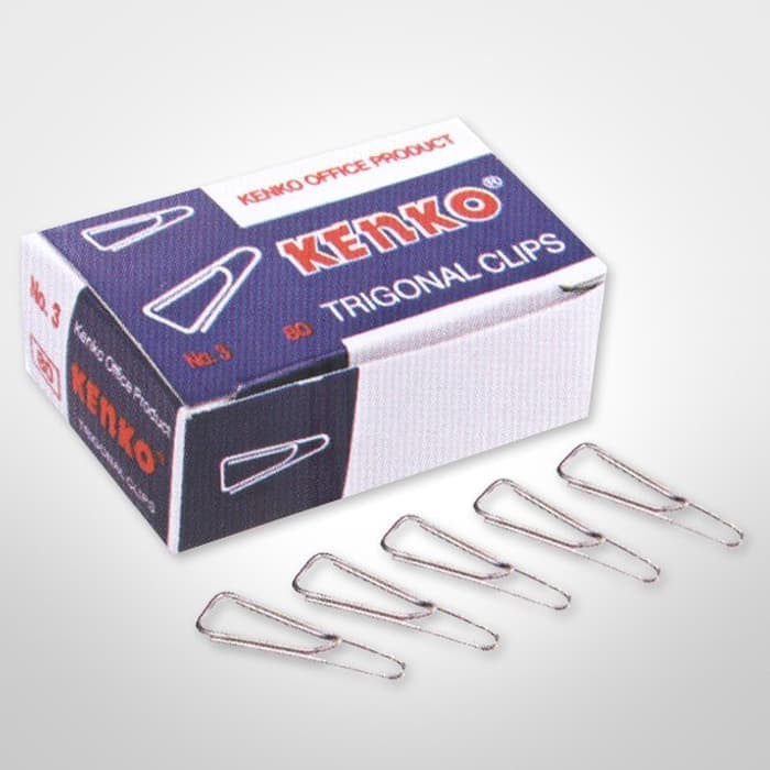 (ECER) Paper Clip Trigonal / Klip Penjepit Kertas No. 3 Kenko Shopee