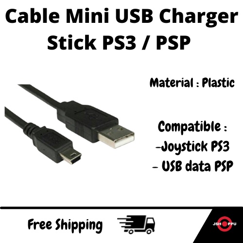 Kabel Mini USB charge Charger Stik Stick PS3 Kabel Data PSP