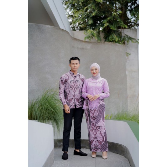 Set couple batik jelita lilac