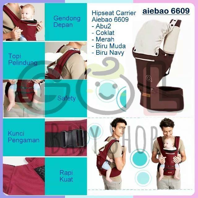 Gendongan Bayi Baby Carrier Hipseat Hip Seat Carrier Aiebao 6609(Jual 6608 6612 6618 6626 6627 6629)