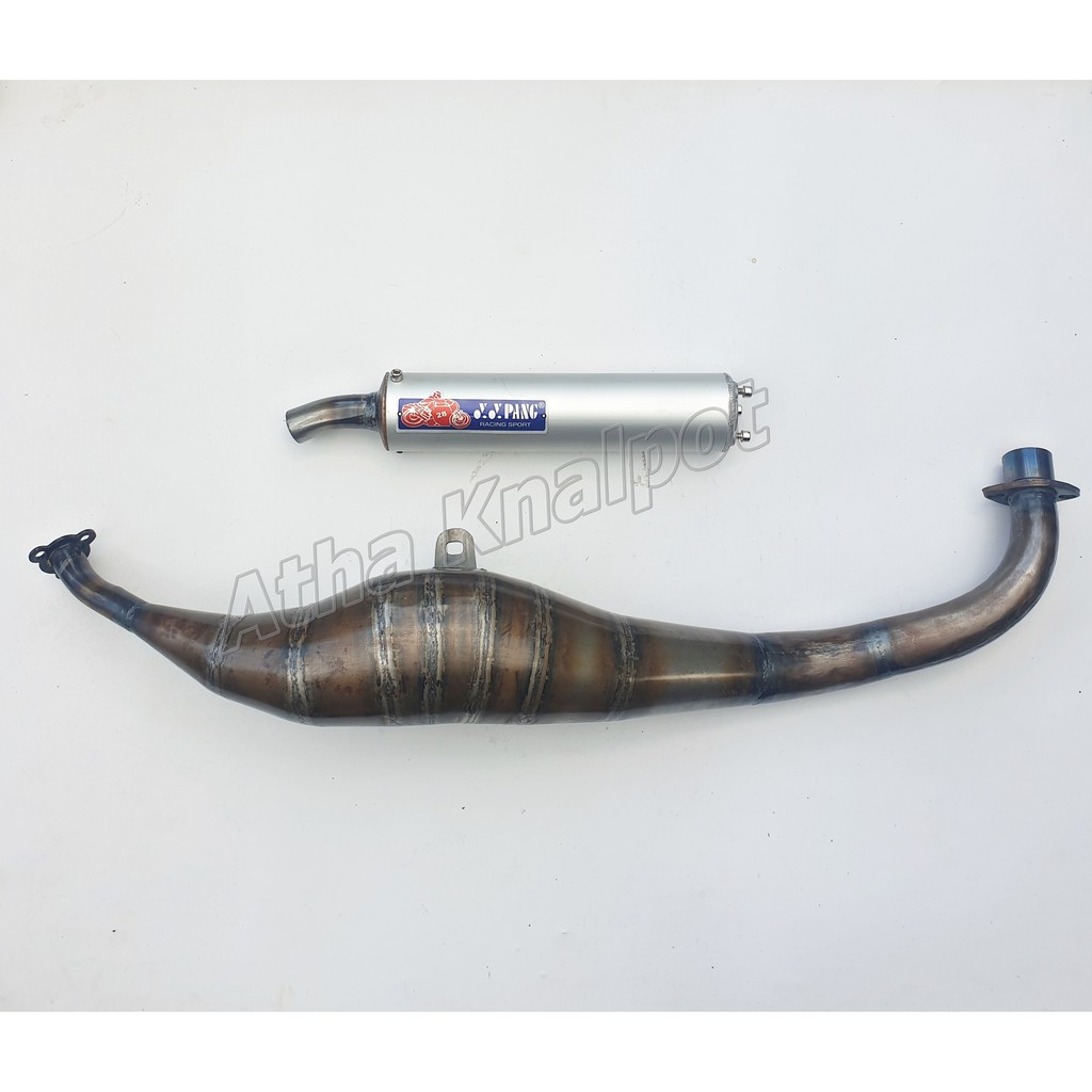 Knalpot YY PANG Racing Kolong Fiz R Plat Almunium Las
