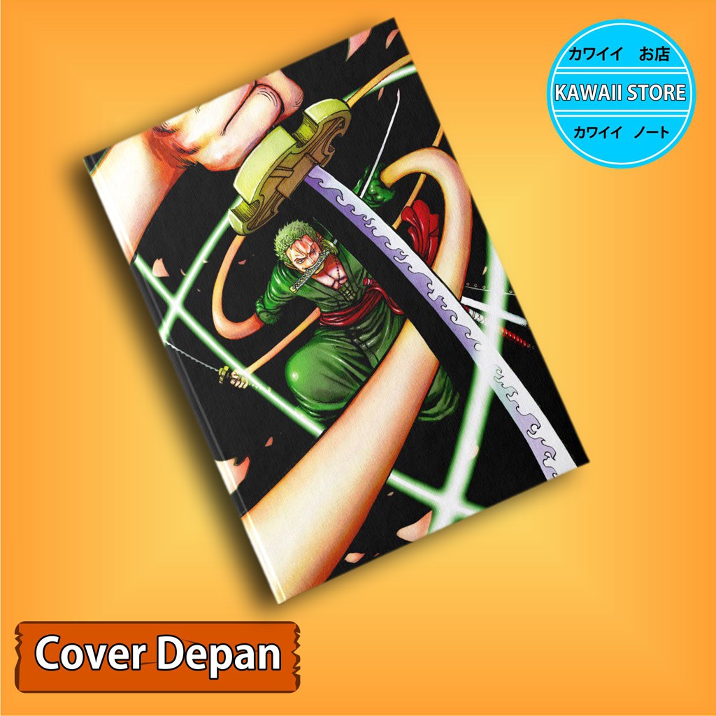 

Notebook / Pocket book Hard Cover Anime One Piece ZORO GOMU GOMU NO uk A5 & A6 / Notes Book