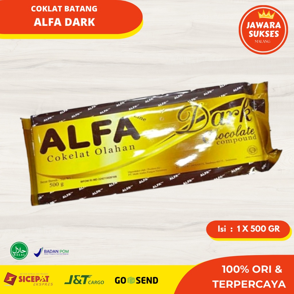 

Alfa Coklat batang 500gr | Cokelat Dark Compound | Chocolate