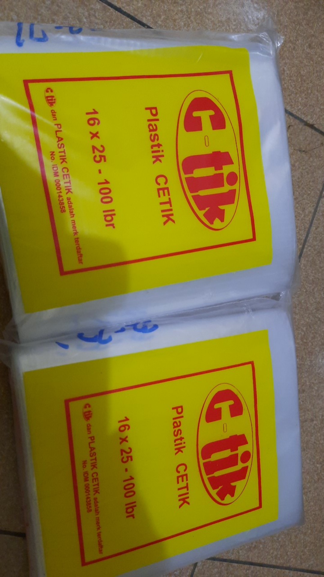 Plastik Klip / Plastik Cetik 16x25 Cm