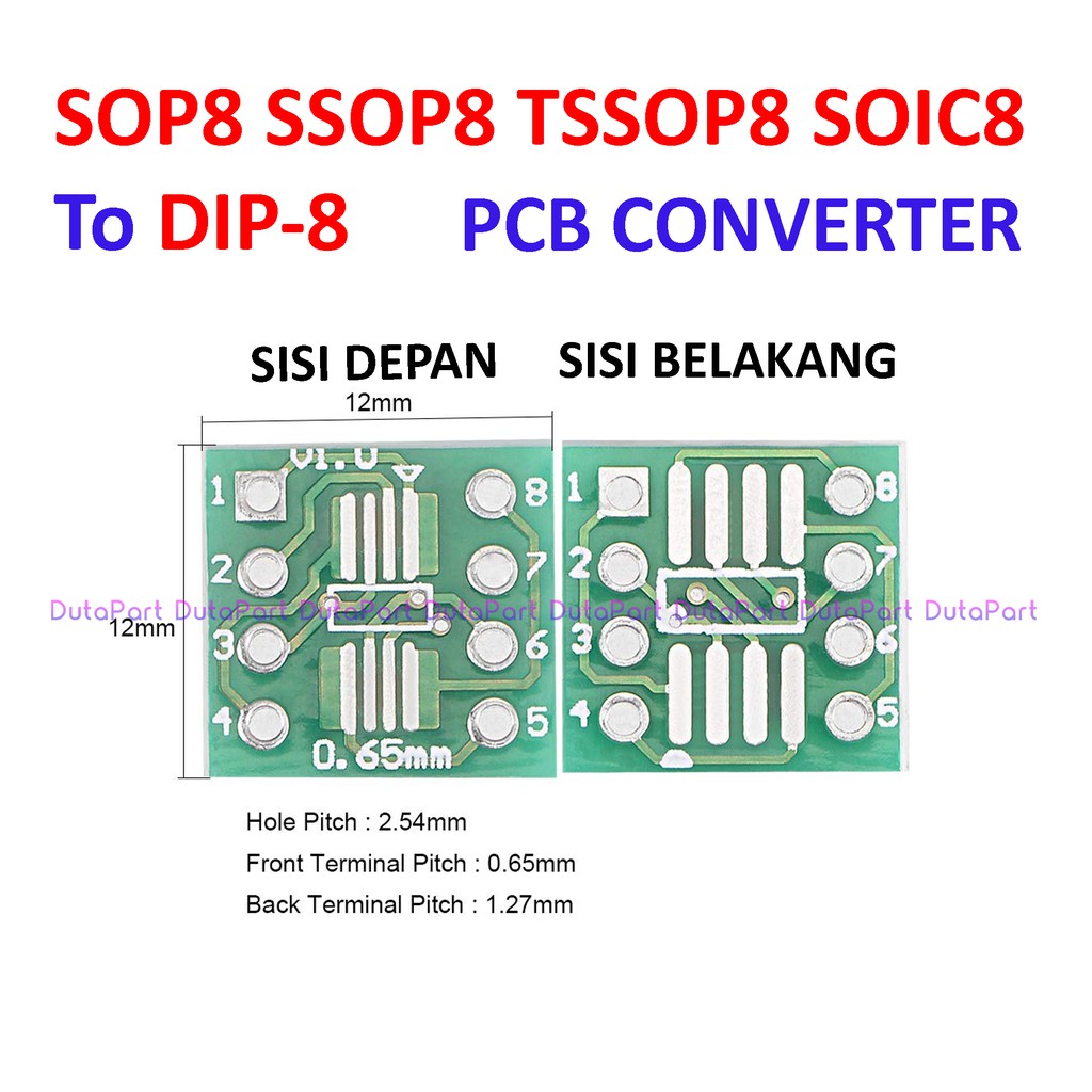 PCB Board SMD SOP8 SSOP8 TSSOP8 SOIC8 To DIP8 DIP 8 Adapter Converter