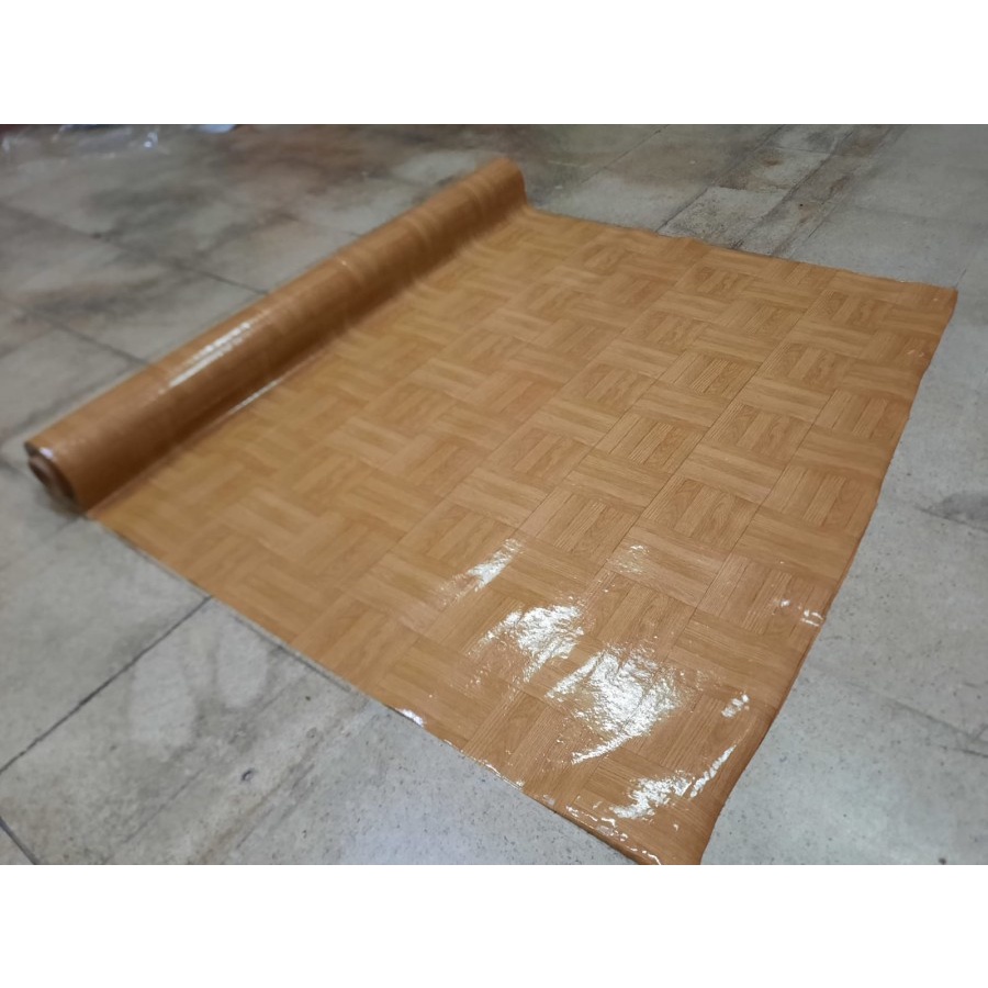 Karpet Plastik Vinyl 1 ROLL untuk Meja dan Lantai Motif Kayu 605 4041-2