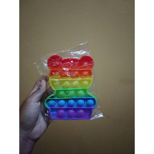 POP IT MAINAN ANAK VIRAL | DIAMETER 11-12 CM-Beruang