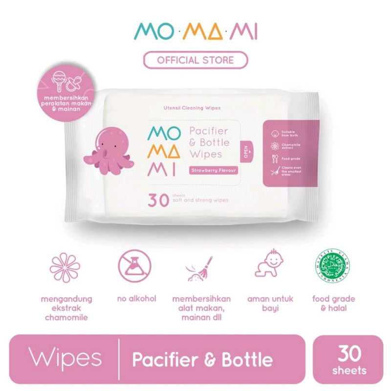 Momami pacifier &amp; bottle wipes 30 s