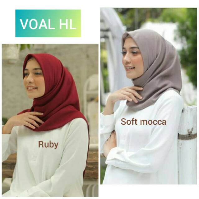 Voal Square by Heaven Lights , jilbab polos , segi empat polos