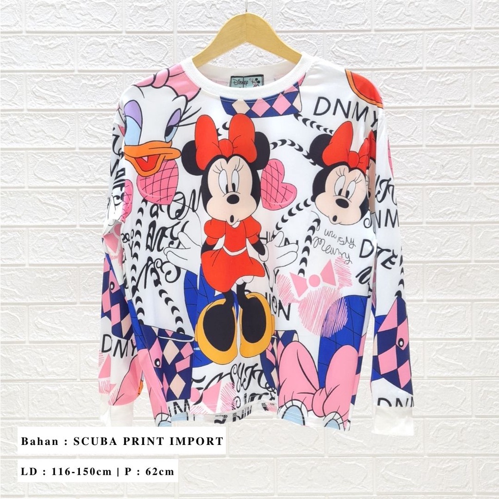 3473 kaos sweater minnie yuhu import