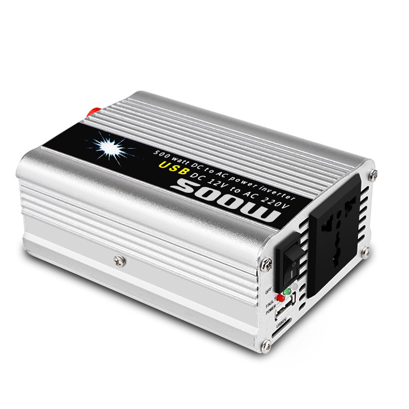 Car Power Inverter DC 12V to AC 220V 500W Power Inventer DC ke AC 12 volt ke 220 volt