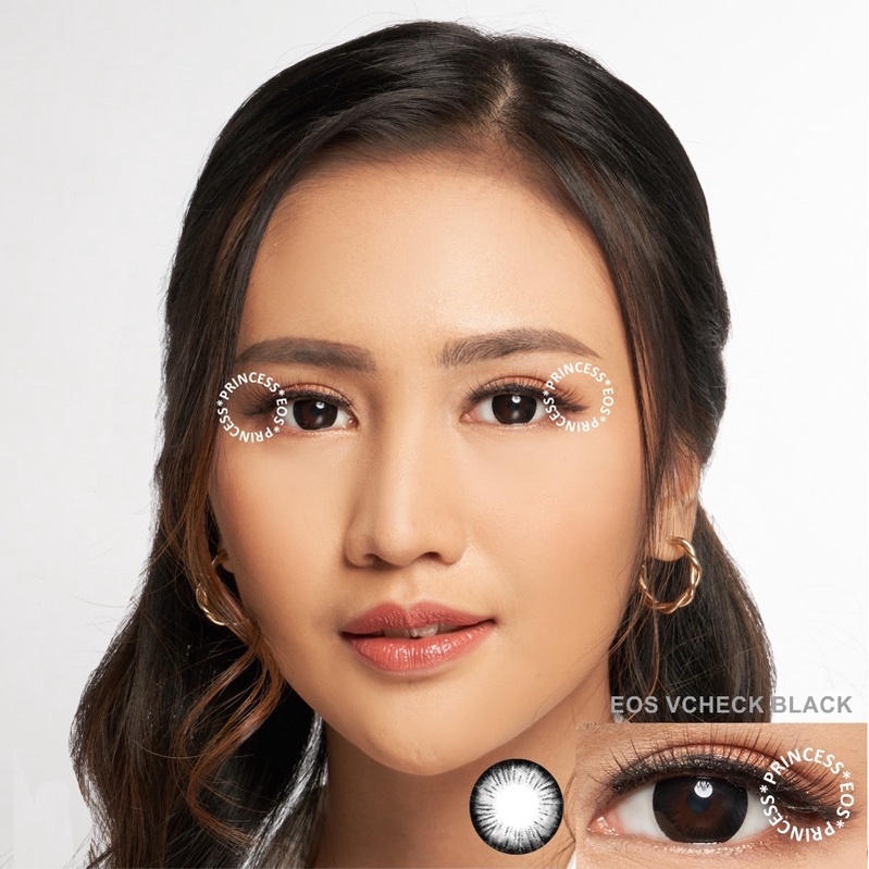 Softlens EOS Vcheck Black / Hitam Normal Minus Beda Minus